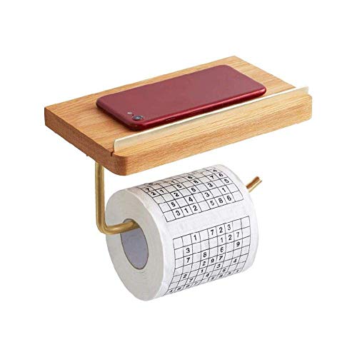 MXLDZHLW Toilettenpapierhalter, Toilettenpapierhalter Toilettenpapierhalter Wandmontage Bohren Nordicmalist Holz + Messianti-Drop Mit Handyhalterubadezimmerrollenhalter Papierhandtuchhalter MXLDZHLW Toilettenpapierhalter, Toilettenpapierhalter Toilettenpapierhalter Wandmontage Bohren Nordicmalist Holz + Messianti-Drop Mit Handyhalterubadezimmerrollenhalter Papierhandtuchhalter von MXLDZHLW