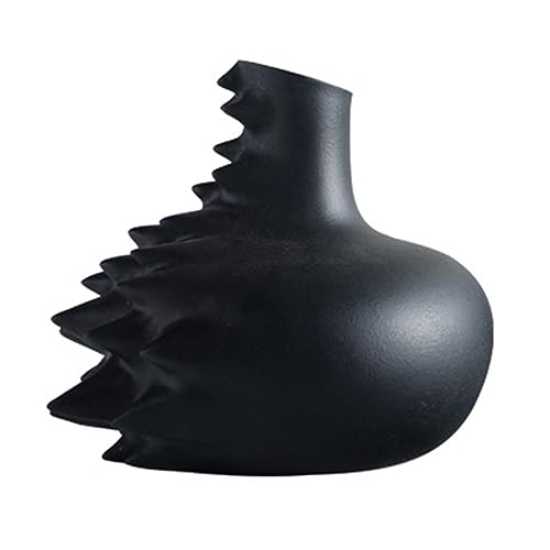 Blumenvasen Einfache Harz-getrocknete Blumenvase, Arrangement, kreative Vase, Heimdekoration, Ornamente, Esstisch, Blumenvase(Black) von MXMZSRTH