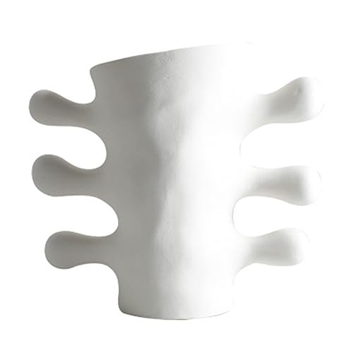 Blumenvasen Harzvase, Büroeingang, Arbeitsplattendekoration, Ornamente, Blumenarrangement, Blumenvase(Bianco) von MXMZSRTH