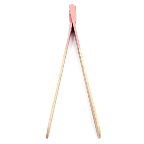 Brotzange Backklammer Brot Kuchenklammer Eiswürfelklammer Holz Küchengrillklammer Steakklammer Gemüsezange(Pink) von MXMZSRTH