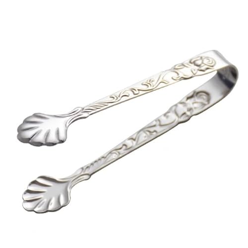 Brotzange Gebäckclip, Kaffee-Quadrat-Zucker-Snack-Clip, Eiswürfel-Clip, Handtuch-Clip, Edelstahl-Zucker-Clip(Silver) von MXMZSRTH