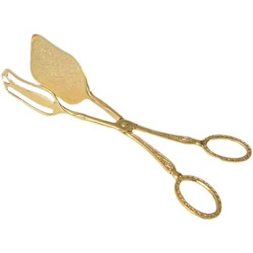 Brotzange Vintage Kuchen Clip Cookie Zange Essen Brot Clip Backen BBQ Buffet Obst Clip(Gold) von MXMZSRTH