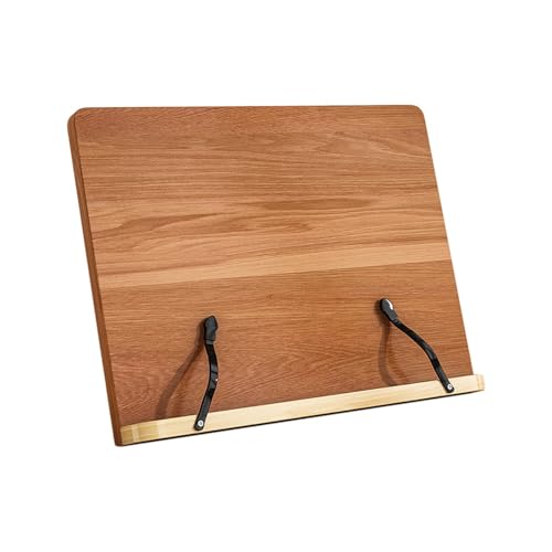 Lesestütze Halter Buchständer, Kochbuchständer, Lesebuchhalter, faltbarer Kochbuchhalter aus Holz for Lehrbücher, Rezepte, Musikbücher, Tablets(28x20cm) von MXMZSRTH
