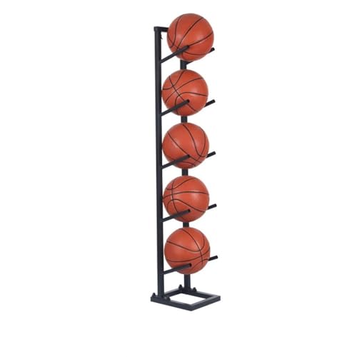 MXMZSRTH Basketball-Aufbewahrungsständer Basketball-Aufbewahrungsregal Home Basketball-Aufbewahrungsregal-Ausstellungsstand(Black,23x26x135cm) von MXMZSRTH