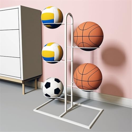 MXMZSRTH Basketball-Aufbewahrungsständer Home Basketball-Aufbewahrungsregal, 2 Farben erhältlich(Bianco) von MXMZSRTH
