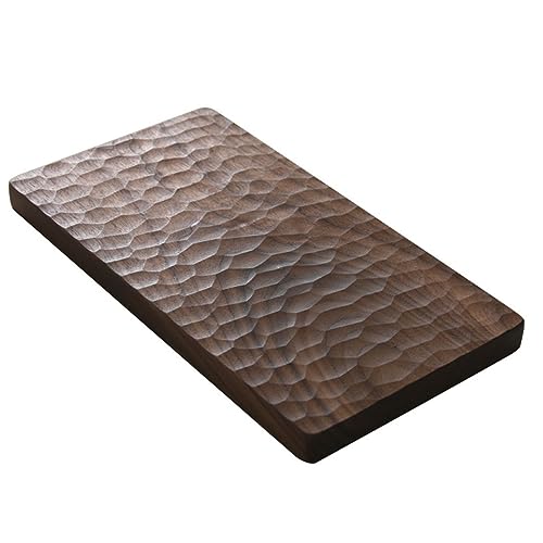 MXMZSRTH Tabletts Aus Holz Holztablett, Untersetzer, Teetablett, Essenstablett, Snacks, Desserttablett, kreatives Trockengebräu-Teetablett(17x32x2cm) von MXMZSRTH