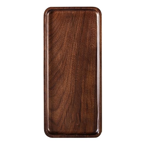 MXMZSRTH Tabletts Aus Holz Holztablett Haushalt Rechteckiges Teetablett Massivholz Teller Restaurant Serviertablett Grillplatte(30x13cm) von MXMZSRTH