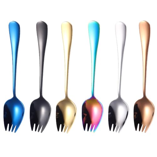 Salatlöffel- und Gabel-Set Dessertlöffel und Gabel aus Edelstahl, kreative Salatgabel von MXMZSRTH
