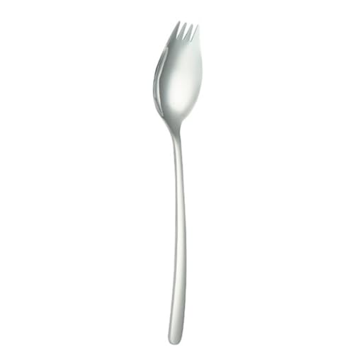 Salatlöffel- und Gabel-Set Edelstahl Salatgabel Löffel Dessert Obst Gabel Löffel Westerngeschirr(20.5cm) von MXMZSRTH