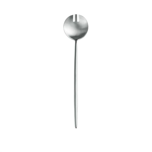 Salatlöffel- und Gabel-Set Edelstahl-Salatgabeln, Löffel, Hotel-Buffet, Obstsalatlöffel, Gabel(Colour 1) von MXMZSRTH
