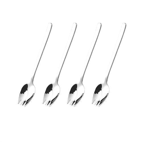 Salatlöffel- und Gabel-Set Gabeln und Löffel for den Heimgebrauch, Salatlöffel, Kuchen, Obstgabel, Western-Essgabel, Besteck(19x3.5cm) von MXMZSRTH