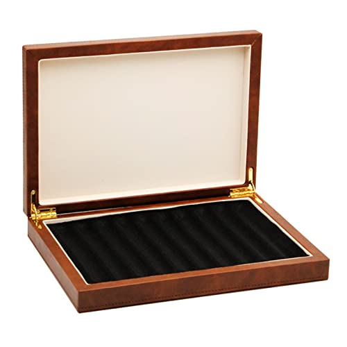 Zigarrenetui Zigarrenetui Geschenkbox Zigarren Aufbewahrungsbox Leder Tragbare Zigarrenbox Kartensteckplatz Hält bis zu 10 Zigarren(Braun) von MXMZSRTH