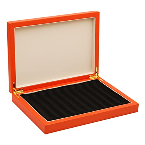 Zigarrenetui Zigarrenetui Geschenkbox Zigarren Aufbewahrungsbox Leder Tragbare Zigarrenbox Kartensteckplatz Hält bis zu 10 Zigarren(Orange) von MXMZSRTH