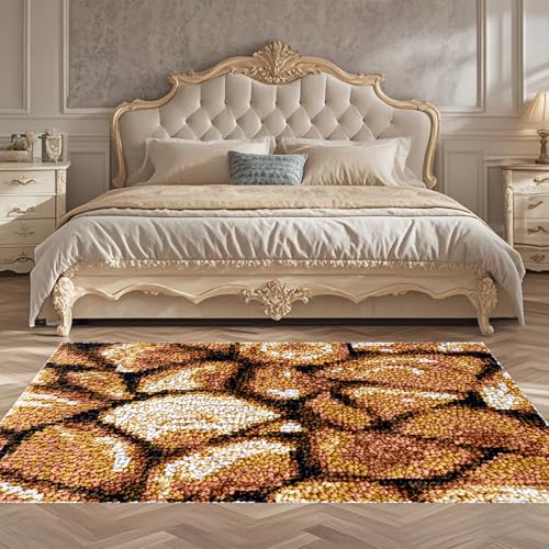 40 x 70 cm Knüpfteppich Zum Selber Knüpfen Knüpfen Set Erwachsene Knüpfteppich Teppich Kits DIY Knüpfteppich Knüpfpackung Knüpf Teppich Set Teppich-Kits Mit Klapphaken für Erwachsene Und Kinder von MXOUAJ