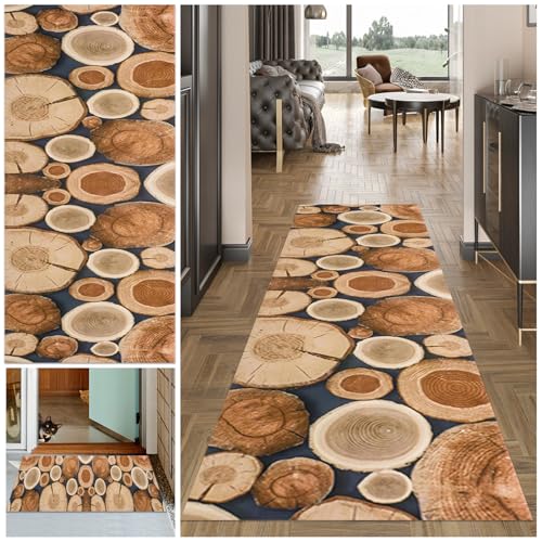 MXOUAJ Läufer Teppich Flur, Küchenläufer, Teppichläufer, 40 x 160 cm, Rutschfest, Waschbar, Geometrisch, Klassisch-Modern, Polyester von MXOUAJ
