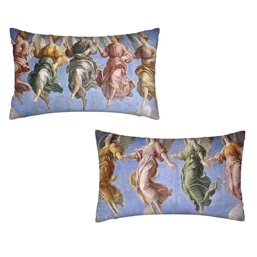 Kissenbezug 25x50 Engel 2er Set Samt Kissenbezug Blau Sofakissen Weiche Kissenhülle Quadratische Dekokissen Zierkissenbezug mit Unsichtbarem ReißVerschluss für Sofa Couch Wohnzimmer Schlafzimmer J-42 Kissenbezug 25x50 Engel 2er Set Samt Kissenbezug Blau Sofakissen Weiche Kissenhülle Quadratische Dekokissen Zierkissenbezug mit Unsichtbarem ReißVerschluss für Sofa Couch Wohnzimmer Schlafzimmer J-42 von MXRUOO