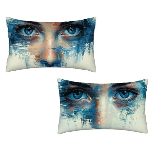 Kissenbezug 40x70 Modern 2er Set Samt Kissenbezug Mädchen Sofakissen Weiche Kissenhülle Quadratische Dekokissen Zierkissenbezug mit Unsichtbarem ReißVerschluss für Sofa Wohnzimmer Schlafzimmer F-40 von MXRUOO