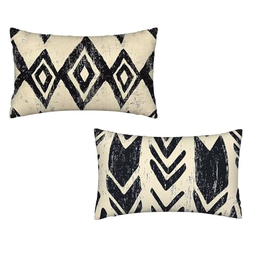 Kissenbezug 40x80 Nordisch 2er Set Samt Kissenbezug Abstrakt Sofakissen Weiche Kissenhülle Quadratische Dekokissen Zierkissenbezug mit Unsichtbarem ReißVerschluss für Sofa Wohnzimmer Schlafzimmer G-3 von MXRUOO