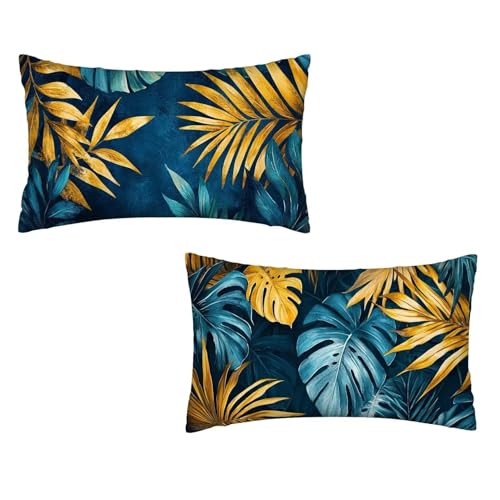 Kissenbezug 40x80 Olivgrün 2er Set Samt Kissenbezug Blätter Sofakissen Weiche Kissenhülle Quadratische Dekokissen Zierkissenbezug mit Unsichtbarem ReißVerschluss für Sofa Wohnzimmer Schlafzimmer H-52 Kissenbezug 40x80 Olivgrün 2er Set Samt Kissenbezug Blätter Sofakissen Weiche Kissenhülle Quadratische Dekokissen Zierkissenbezug mit Unsichtbarem ReißVerschluss für Sofa Wohnzimmer Schlafzimmer H-52 von MXRUOO