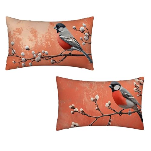 Kissenbezug 40x80 Rosa 2er Set Samt Kissenbezug Vogel Sofakissen Weiche Kissenhülle Quadratische Dekokissen Zierkissenbezug mit Unsichtbarem ReißVerschluss für Sofa Couch Wohnzimmer Schlafzimmer I-55 Kissenbezug 40x80 Rosa 2er Set Samt Kissenbezug Vogel Sofakissen Weiche Kissenhülle Quadratische Dekokissen Zierkissenbezug mit Unsichtbarem ReißVerschluss für Sofa Couch Wohnzimmer Schlafzimmer I-55 von MXRUOO