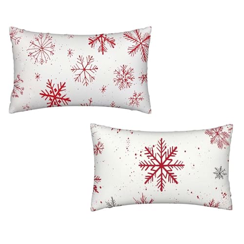 Kissenbezug 40x80 Weihnachten 2er Set Samt Kissenbezug Schneeflocke Sofakissen Weiche Kissenhülle Quadratische Dekokissen Zierkissenbezug mit Unsichtbarem ReißVerschluss für Sofa Couch Wohnzimmer A-65 Kissenbezug 40x80 Weihnachten 2er Set Samt Kissenbezug Schneeflocke Sofakissen Weiche Kissenhülle Quadratische Dekokissen Zierkissenbezug mit Unsichtbarem ReißVerschluss für Sofa Couch Wohnzimmer A-65 von MXRUOO