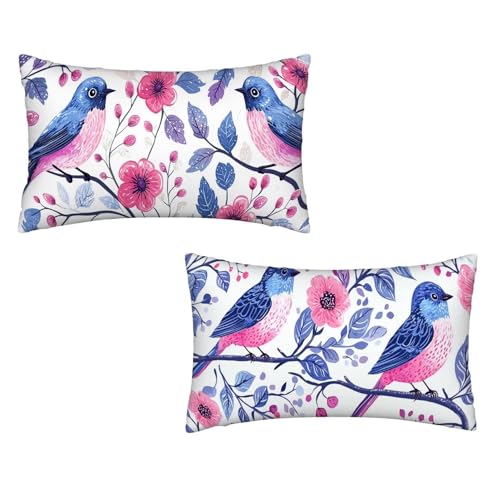 Kissenbezug 60x120 Blume 2er Set Samt Kissenbezug Tier Sofakissen Weiche Kissenhülle Quadratische Dekokissen Zierkissenbezug mit Unsichtbarem ReißVerschluss für Sofa Couch Wohnzimmer Schlafzimmer I-85 von MXRUOO