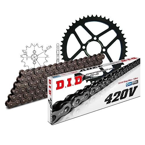 Kettensatz DID Stahl 420V / 106 Clipschloss für Yamaha RDM 50 ccm Kettensatz DID Stahl 420V / 106 Clipschloss für Yamaha RDM 50 ccm von MXT