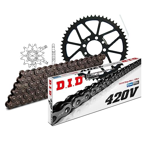 Kettensatz DID Stahl 420V / 128 Clipschloss für Suzuki TS X 50 ccm Kettensatz DID Stahl 420V / 128 Clipschloss für Suzuki TS X 50 ccm von MXT