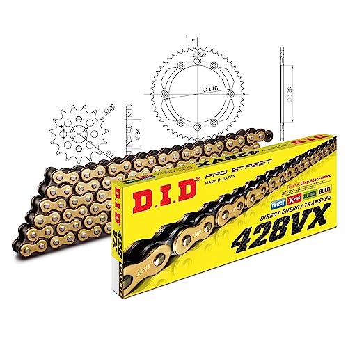 Kettensatz DID Stahl 428VX / 130 Clipschloss für Suzuki DR SM 125 ccm Bj. 2008-2013 Kettensatz DID Stahl 428VX / 130 Clipschloss für Suzuki DR SM 125 ccm Bj. 2008-2013 von MXT