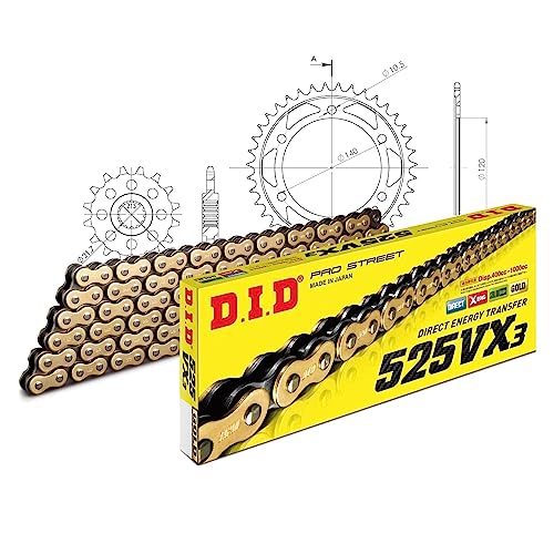 Kettensatz DID Stahl 525VX3 / 106 Nietschloss für Kawasaki ZR Zephyr 750 ccm Bj. 1996-1999 Kettensatz DID Stahl 525VX3 / 106 Nietschloss für Kawasaki ZR Zephyr 750 ccm Bj. 1996-1999 von MXT