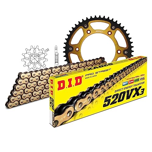 Kettensatz DID Stealth 520VX3 / 118 Endlos gold für KTM Duke SX EXC RACING SX-F Racing LC4 EGS Super Competition RC EXC-F 150-520 ccm Kettensatz DID Stealth 520VX3 / 118 Endlos gold für KTM Duke SX EXC RACING SX-F Racing LC4 EGS Super Competition RC EXC-F 150-520 ccm von MXT