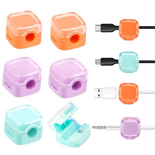 MXTIMWAN 6 Stück Kabelhalter Schreibtisch Selbstklebend, Ladekabel Organizer, Kabelmanagement Schreibtisch, Cable Clips, Magnetische Kabelclips für Schreibtisch, Nachttisch, Ladekabel, USB, AudioKabel von MXTIMWAN