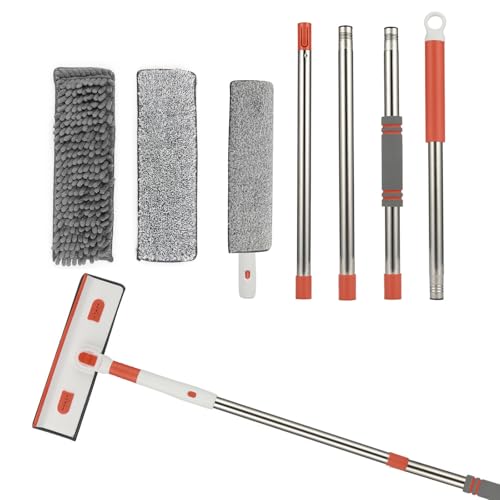 MXTIMWAN Fensterputzer Reiniger mit Teleskopstiel 208CM, 2 in 1 Professioneller Fensterwischer mit 3 Mikrofaserpads, Fensterputzer mit Teleskopstiel für Hohe Fenster im Innen und Außen MXTIMWAN Fensterputzer Reiniger mit Teleskopstiel 208CM, 2 in 1 Professioneller Fensterwischer mit 3 Mikrofaserpads, Fensterputzer mit Teleskopstiel für Hohe Fenster im Innen und Außen von MXTIMWAN