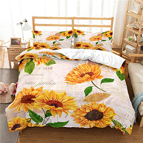 MXYHDZ Bettwäsche Bettgarnitur Bettbezug 100% Baumwolle 200 x 200 cm Gelb Mode Pflanze Sonnenblume 100% Atmungsaktive Angenehme Mikrofaser Bettwäsche weiche Flauschige Bettbezüge mit Reißverschluss MXYHDZ Bettwäsche Bettgarnitur Bettbezug 100% Baumwolle 200 x 200 cm Gelb Mode Pflanze Sonnenblume 100% Atmungsaktive Angenehme Mikrofaser Bettwäsche weiche Flauschige Bettbezüge mit Reißverschluss von MXYHDZ