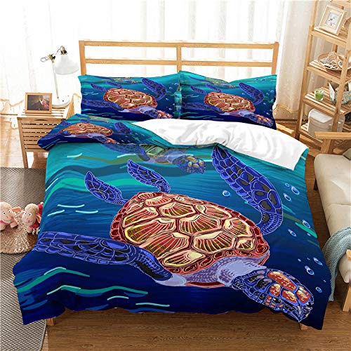 MXYHDZ Superweiches Bettbezug Set, Bettwäsche Mikrofaser 3 teilig 155 x 220 cm Farbe Ozean Tiere Schildkröten 100% Atmungsaktive Angenehme Mikrofaser Bettwäsche weiche Flauschige Bettbezüge mit Reißv MXYHDZ Superweiches Bettbezug Set, Bettwäsche Mikrofaser 3 teilig 155 x 220 cm Farbe Ozean Tiere Schildkröten 100% Atmungsaktive Angenehme Mikrofaser Bettwäsche weiche Flauschige Bettbezüge mit Reißv von MXYHDZ
