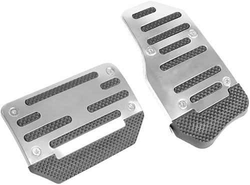 MXYUANHANG Auto Pedal Set für Dacia Sandero Stepway 3.GEN 2.Gen 2012-2021 2022 2023 2024 2025, Auto-Anti-Rutsch-Fußpedal Auto Pedale Abdeckung Aluminiumlegierung Gummi Pedal,Silver-Automatic MXYUANHANG Auto Pedal Set für Dacia Sandero Stepway 3.GEN 2.Gen 2012-2021 2022 2023 2024 2025, Auto-Anti-Rutsch-Fußpedal Auto Pedale Abdeckung Aluminiumlegierung Gummi Pedal,Silver-Automatic von MXYUANHANG