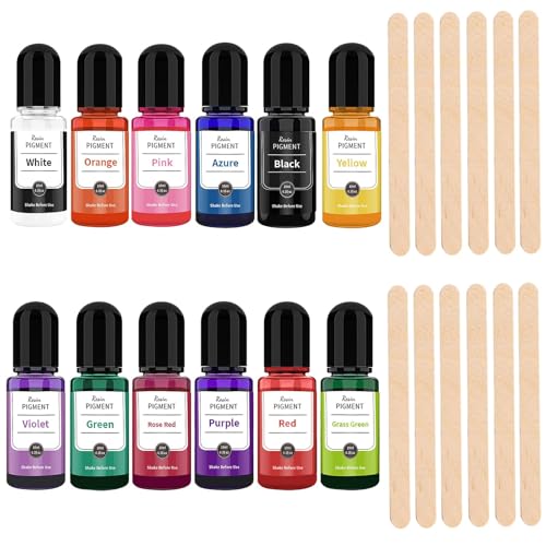 MXYZQDE 12 PCS Farbpigmente Für Gießpulver, 10ml Farbe Für Gießpulver, DIY Colored Pigment Creative Design for Crafts Raysin Gießpulver Für ArtHandmade Project Vibrant Colors Für Artists and Crafters MXYZQDE 12 PCS Farbpigmente Für Gießpulver, 10ml Farbe Für Gießpulver, DIY Colored Pigment Creative Design for Crafts Raysin Gießpulver Für ArtHandmade Project Vibrant Colors Für Artists and Crafters von MXYZQDE