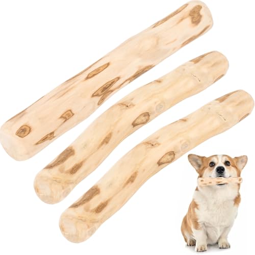 3 Stück Kaffeeholz für Hunde, für Zahnreinigung Kauholz für Kleine und Mittlere Hunde Kauspielzeug Hund zum Kauen und Spielen, Ideal für Welpen(14cm Länge, 1.8-2cm Durchmesser) (Zwei Größe, Thema 2) von MXYZQDE