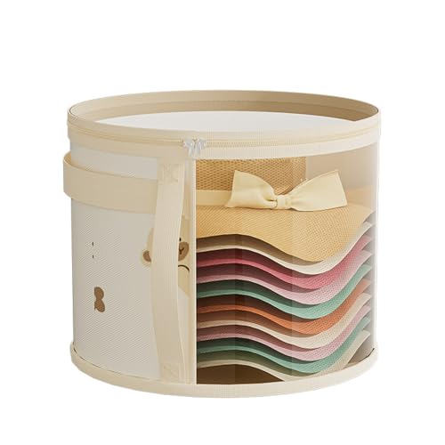 MXYZQDE Hutschachtel, Runde Box Mit Deckel, Aufbewahrungsbox für Baseball und Cowboy Kappen Pappe Cap Ständer 42 * 28 cm, Ideal für Reisen und Veranstaltungen von MXYZQDE
