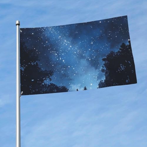 Flagge, 150 cm x 90 cm, doppelseitig, für den Außenbereich, strapazierfähig, Banner mit 2 Ösen, Dekoration, Hofflaggen, Nachthimmel, Sterne, Flagge, Polyester, Willkommensflaggen für Urlaub, Hof, alle Flagge, 150 cm x 90 cm, doppelseitig, für den Außenbereich, strapazierfähig, Banner mit 2 Ösen, Dekoration, Hofflaggen, Nachthimmel, Sterne, Flagge, Polyester, Willkommensflaggen für Urlaub, Hof, alle von MXZERFKGLA