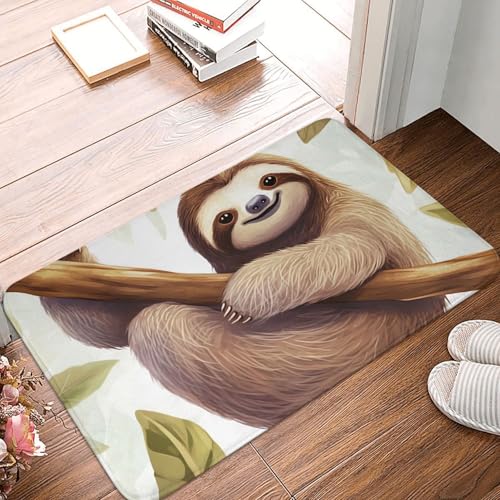 MXZERFKGLA Fußmatte, rutschfest, 60 x 40 cm, für den Außenbereich, Eingangsmatte für den Eingangsbereich, Faultier, Bilder, Fußmatte, saugfähige Willkommensmatten, waschbare Fußmatten für Flur MXZERFKGLA Fußmatte, rutschfest, 60 x 40 cm, für den Außenbereich, Eingangsmatte für den Eingangsbereich, Faultier, Bilder, Fußmatte, saugfähige Willkommensmatten, waschbare Fußmatten für Flur von MXZERFKGLA