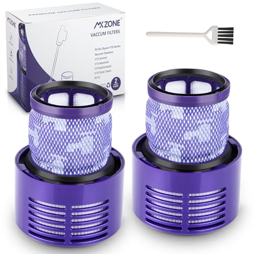 MXZONE Waschbar Ersatz Filter für Dyson V10 SV12 Cyclone, V10 Animal, V10 Absolute Staubsauger Ersatzteil Ersetzen Sie DY-969082-01, 2er-Packung von MXZONE