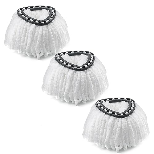 Moppköpfe für Velida Turbo Easy Wring & Clean Wischmopp Ersatzköpfe, geeignet für alle Velida Schleudermopp-Bodenwischer, Spin Mop Head, 3er Pack von MXZONE