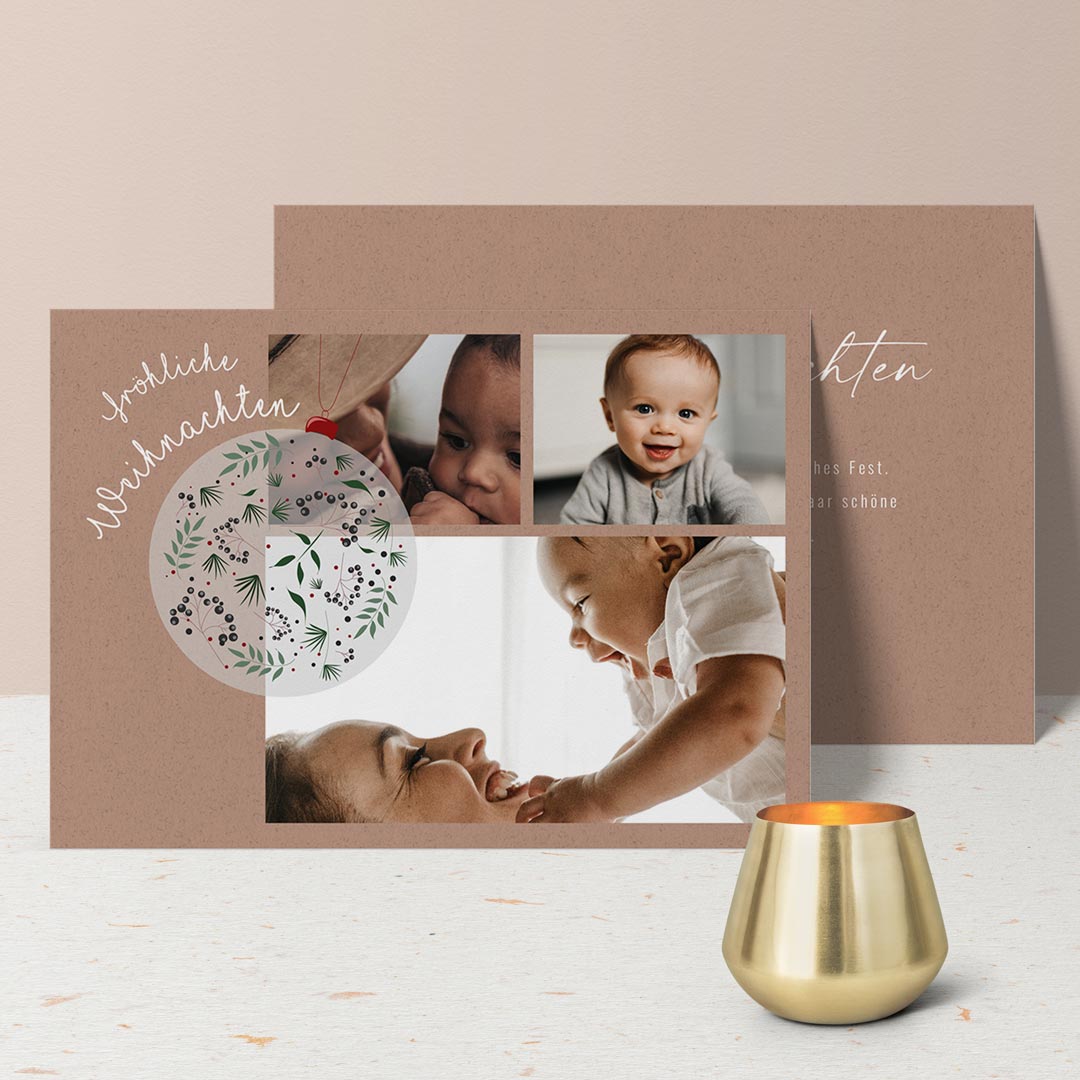 Personalisierte Weihnachtskarte 'Peaceful Moments', Postkarte (14.8x10.5) / 70 von MY FAM POSTER | Personalisierte Poster