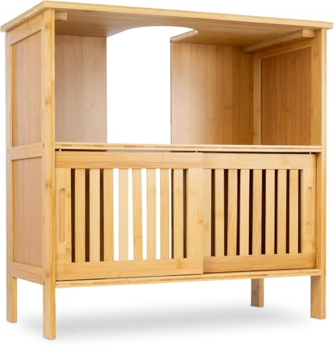 MY FAT GORILLA Waschbeckenunterschrank - Badezimmermöbel Bambus - 60 x 30 x 60 cm - Badezimmer Unterschrank - Unterschrank Waschbecken - Waschtischunterschrank - Badezimmerschrank von MY FAT GORILLA