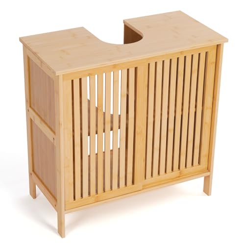 MY FAT GORILLA Waschbeckenunterschrank Bambus - Badezimmermöbel - 60 x 30 x 60 cm - Badezimmer Unterschrank - Unterschrank Waschbecken - Waschtischunterschrank - Badezimmerschrank MY FAT GORILLA Waschbeckenunterschrank Bambus - Badezimmermöbel - 60 x 30 x 60 cm - Badezimmer Unterschrank - Unterschrank Waschbecken - Waschtischunterschrank - Badezimmerschrank von MY FAT GORILLA