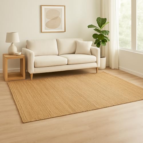 MY-RUG Jute Teppich 200x200 cm | Sisal-Teppich Wohnzimmer | handgewebter Juteteppich | flach gewebter Sisalteppich | Wohnzimmerteppich in Sisal-Optik nachhaltig aus Naturfaser | braun, Natur MY-RUG Jute Teppich 200x200 cm | Sisal-Teppich Wohnzimmer | handgewebter Juteteppich | flach gewebter Sisalteppich | Wohnzimmerteppich in Sisal-Optik nachhaltig aus Naturfaser | braun, Natur von MY-RUG