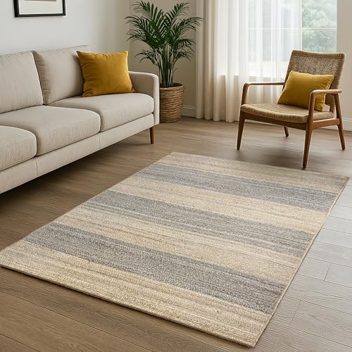 MY-RUG Juteteppich Earth Weave 250x200 cm | handgewebt aus 100% Jute im Boho-Stil | für Wohnzimmer Schlafzimmer |Sisalteppich, Naturteppich | Naturfarben beige grau in Sisaloptik | Bast Teppich MY-RUG Juteteppich Earth Weave 250x200 cm | handgewebt aus 100% Jute im Boho-Stil | für Wohnzimmer Schlafzimmer |Sisalteppich, Naturteppich | Naturfarben beige grau in Sisaloptik | Bast Teppich von MY-RUG
