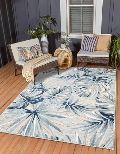 MY-RUG Outdoor Teppich wetterfest 140 x 200 cm, UV beständig & robust für Garten Terrasse, Balkon Küche & Wohnzimmer, kurzflor waschbarer Wohnzimmerteppich, Holly von MY-RUG
