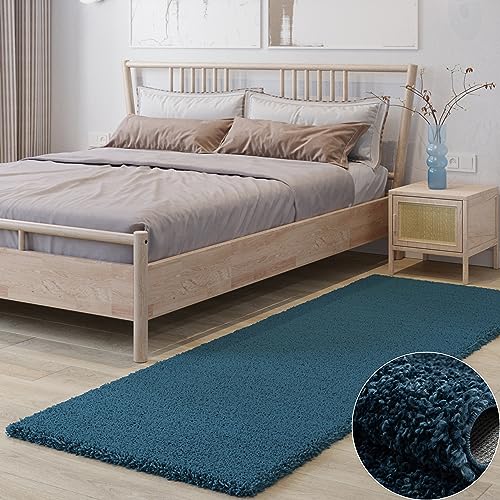MY-RUG Shaggy Star kuscheliger Langflor Teppich, Rutschhemmende Unterseite, extra Langer Hochflor 37 mm, Pflegeleicht, Super Soft, Felloptik, dunkelblau, Navy, Marine, Läufer 200 x 80 cm MY-RUG Shaggy Star kuscheliger Langflor Teppich, Rutschhemmende Unterseite, extra Langer Hochflor 37 mm, Pflegeleicht, Super Soft, Felloptik, dunkelblau, Navy, Marine, Läufer 200 x 80 cm von MY-RUG
